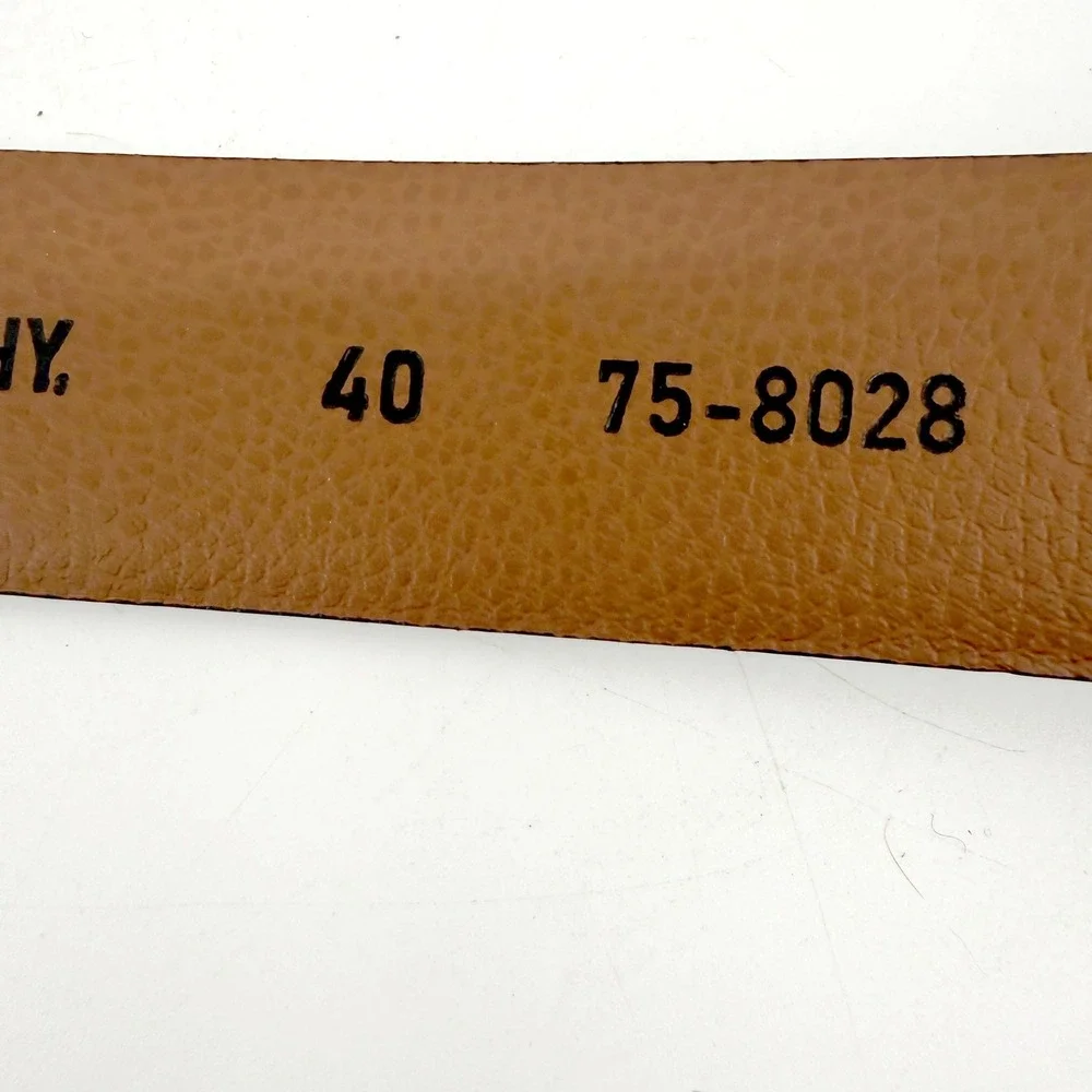 Johnston & Murphy Belt Mens 42 Black Italian Leather Carbon Fiber Menswear